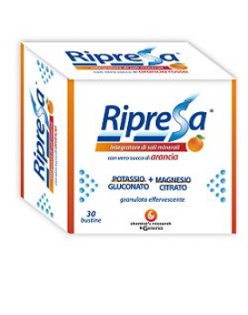 RIPRESA 30BUST 10G INTEGRATORE ALIMENTARE DI MAGNESIO E POTASSIO BUSTINE EFFERVESCENTI UTILE NEGLI STATI DI STANCHEZZA