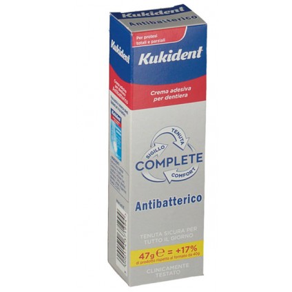 KUKIDENT COMPLETE CREMA ADESIVA PER PROTESI DENTARIE CON ANTIBATTERICO 47 G