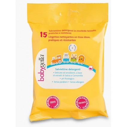 BABYGELLA WIPES SALV DET 15PZ