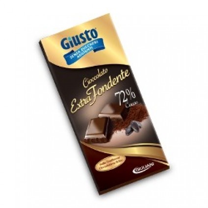 GIUSTO SENZA ZUCCHERO TAVOLETA EXTRA FONDENTE 100 G