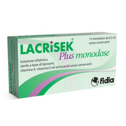 SOLUZIONE OFTALMICA LACRISEK PLUS 15 MONODOSE 0,3 ML