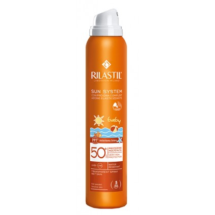 RILASTIL SUN SYSTEM BABY PPT SPF 50+ TRANSPARENT SPRAY WET SKIN 200 ML