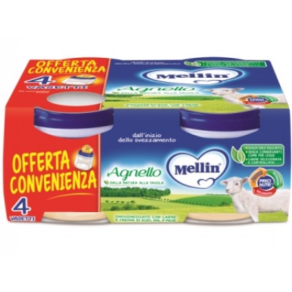 MELLIN OMOGENEIZZATO AGNELLO 4 PEZZI X 80 G