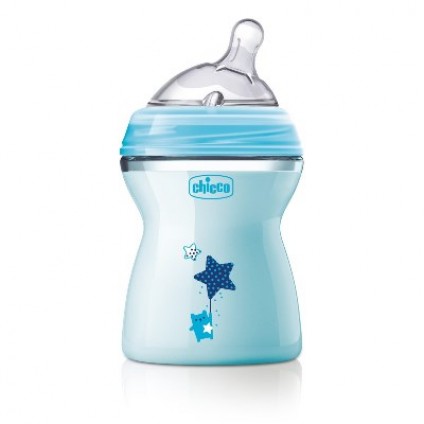 CHICCO BIBERON NATFEEL 2M+ BOY 250 ML