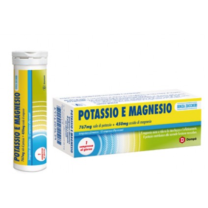 DOMPE' POTASSIO E MAGNESIO SENZA ZUCCHERO 12 COMPRESSE