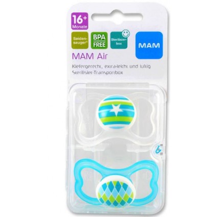 MAM AIR SUCCHIETTO 16+ SILICONE CONFEZIONE DOPPIA