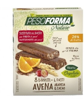 PESOFORMA NATURE BARRETTA ALL'AVENA ARANCIA E CACAO 8 PEZZIDA 31 G