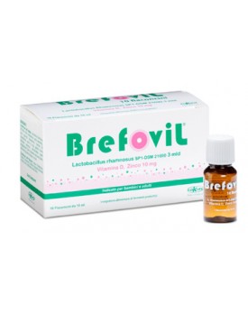 BREFOVIL 10 FLACONCINI MONODOSE DA 10 ML GUSTO LAMPONE