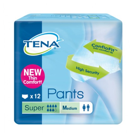 PANNOLONE PULL UP TENA PANTS SUPER TAGLIA MEDIUM 12 PEZZI