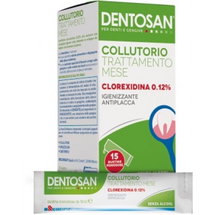 DENTOSAN COLLUTORIO MONODOSE TRATTAMENTO MENSILE 0,12% 15 BUSTINE DA 10 ML