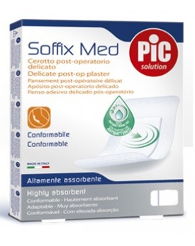 CEROTTO PIC SOFFIX MED IN TNT CON TAMPONE CENTRALE ASSORBENTE STERILE MONOUSO 30X10 CM STERILI ANTIBATTERICO 3 PEZZI