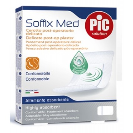 CEROTTO PIC SOFFIX MED IN TNT CON TAMPONE CENTRALE ASSORBENTE STERILE MONOUSO STERILE 25X10 CM ANTIBATTERICO 3 PEZZI