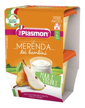 PLASMON LA MERENDA DEI BAMBINI SAPORI DI NATURA PERA YOGURTASETTICO 2 X 120 G