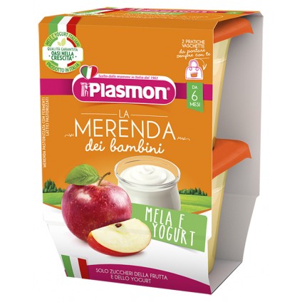 PLASMON LA MERENDA DEI BAMBINI SAPORI DI NATURA MELA YOGURTASETTICO 2 X 120 G