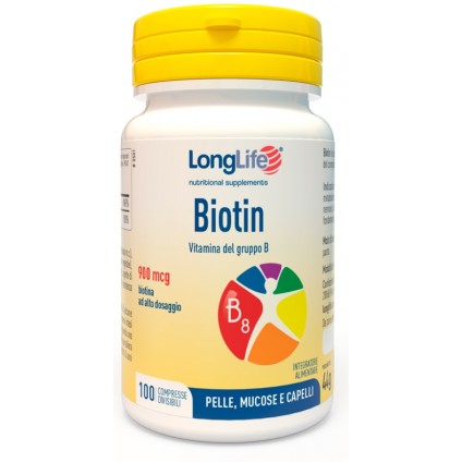 LONGLIFE BIOTIN 900mcg 100Cpr