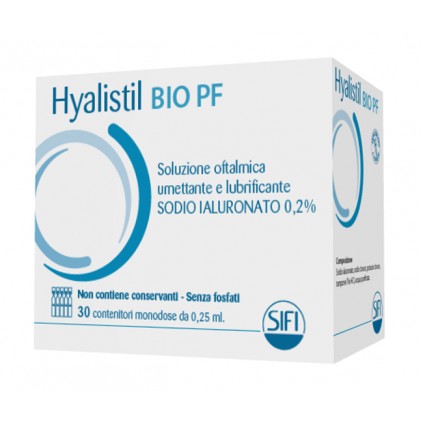 HYALISTIL BIO SOLUZIONE OFTALMICA PHOSPHATE FREE MONODOSE ABASE DI ACIDO IALURONICO 0,2% 30 FLACONCINI 0,25 ML