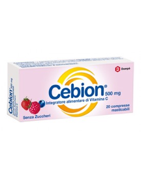 CEBION MASTICABILE SENZA ZUCCHERO VITAMINA C 500 MG 20 COMPRESSE