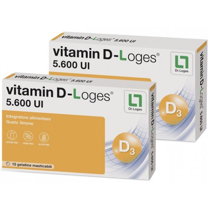 VITAMIN D-LOGES 30 GELATINE MASTICABILI GUSTO LIMONE 42 G