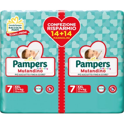 PANNOLINI PAMPERS BABY MUTANDINA XXL DUO DWCT 28 PEZZI