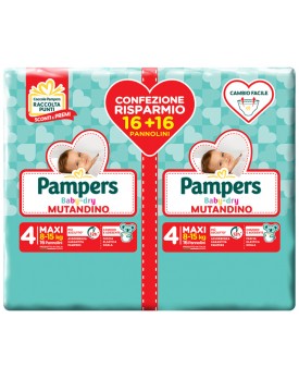 PAMPERS BABY DRY PANNOLINO A MUTANDINA DUO DWCT MAXI 32 PEZZI