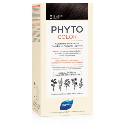 PHYTOCOLOR 5 CASTANO CHIARO 1 LATTE + 1 CREMA + 1 MASCHERA + 1 PAIO DI GUANTI