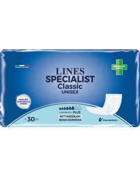 PANNOLONE RETTANGOLARE LINES SPECIALIST CLASSIC S/B 30 PEZZI