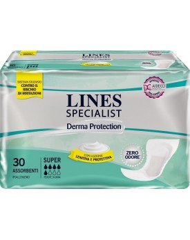 PANNOLONE LINES SPECIALIST CLASSIC SAGOMATO SOTTILE SUPER 30 PEZZI