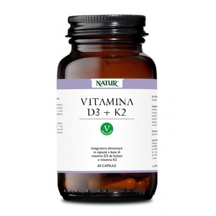 VITAMINA D3+K2 60cps NATUR