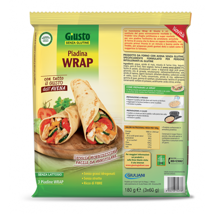 GIUSTO S/G Wrap Piadina 180g