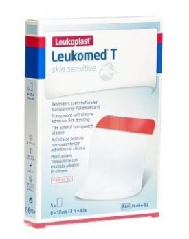 LEUKOMED T SKIN SENSITIVE MEDICAZIONE POST-OPERATORIA TRASPARENTE CON MASSA ADESIVA IN SILICONE 8X10 CM 5 PEZZI