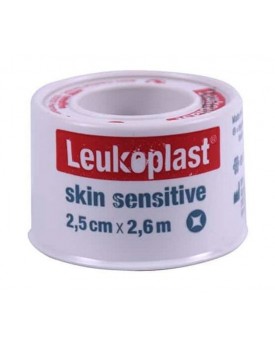 LEUKOPLAST SKIN SENSITIVE CEROTTO SU ROCCHETTO CON MASSA ADESIVA IN SILICONE M2,6 X 2,5CM 12 PEZZI