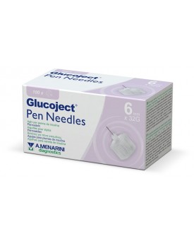 AGO PER PENNA DA INSULINA GLUCOJECT 6 MM GAUGE 32 100 PEZZI