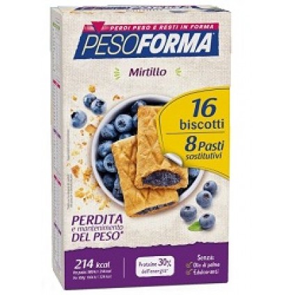 PESOFORMA BISCOTTI MIRTILLI 8 PASTI 16 BISCOTTI