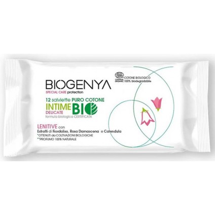 BIOGENYA OED SALVIETTE INTIME COTONE BIO DELICATA 12 PEZZI