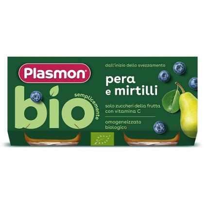 OMO PL.Pera/Mirtillo Bio 2x80g