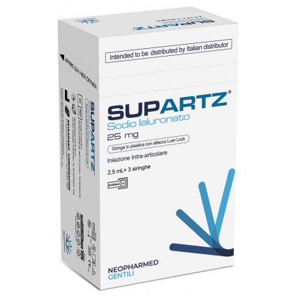 SIRINGA PRERIEMPITA INTRA-ARTICOLARE SUPARTZ ACIDO IALURONICO 10 MG 2,5 ML 3 PEZZI