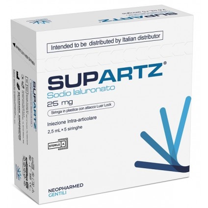 SIRINGA PRERIEMPITA INTRA-ARTICOLARE SUPARTZ ACIDO IALURONICO 10 MG 2,5 ML 5 PEZZI