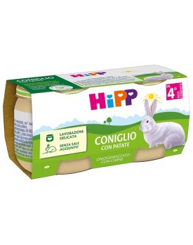 OMO HIPP Coniglio+Verd.2x80g