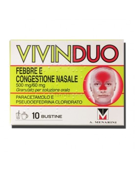 VIVINDUO FEBBRE E CONGESTIONE NASALE*orale 10 bustine 500 mg + 60 mg