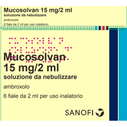 MUCOSOLVAN*soluz nebul 6 fiale 15 mg 2 ml