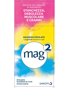 MAG 2*orale soluz 20 bustine monodose 10 ml 1,5 g/10 ml