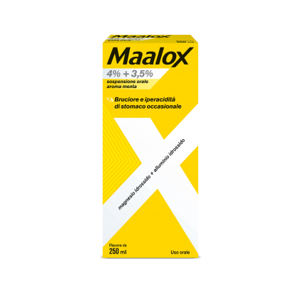 MAALOX*orale sosp 250 ml 4% + 3,5% aroma menta