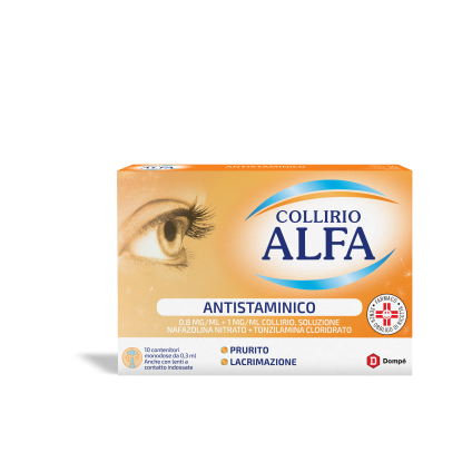 COLLIRIO ALFA ANTISTAMINICO*10 monod collirio 0,8 mg/ ml + 1 mg/ml 0,3 ml