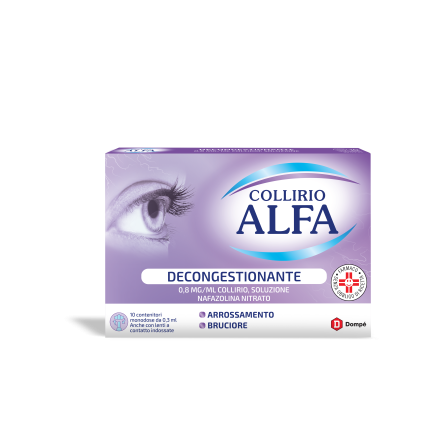 COLLIRIO ALFA DECONGESTIONANTE*10 monodosi collirio 0,3 ml 0,8 mg/ml